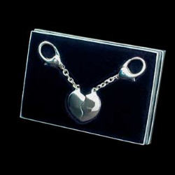 2 Hearts Keyring