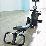 Easy change machine for rowing and cycling functions. Great cardio workout + upper and lower body