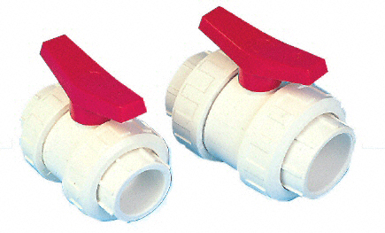 2 inch Double Union Ball Valve (White)