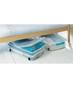 2 Large Underbed Boxes