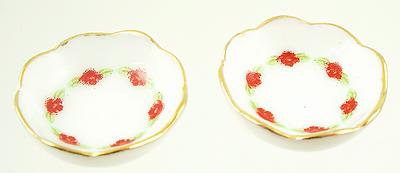 2 x Medium Sized 1:12 Scale China Serving Dishes. These items match the salver and small bowl also