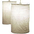 2 Paper Pendant Lanterns - cylinder