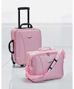 Consisting of 16in trolley case and matching flight bag.Trolley case has retractable pulling handle 