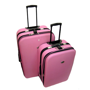 2 Pink Confidence Expandable Suitcases with Wheels