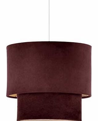 Unbranded 2 Tier Suede Ceiling Shade - Chocolate