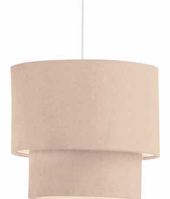 Unbranded 2 Tier Suede Ceiling Shade - Natural