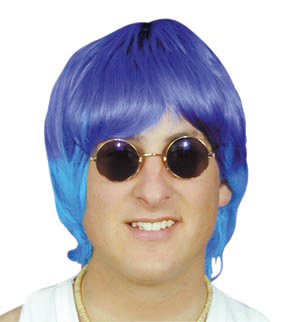 Unbranded 2-Tone Unisex wig, royal blue/blue