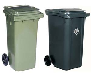 Durable mobile waste containers for all environments. UV stabilised polyethylene construction
