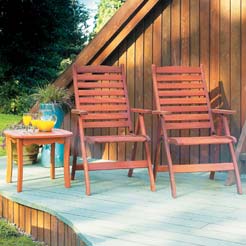 2 x 2-in-1 hardwood chairs