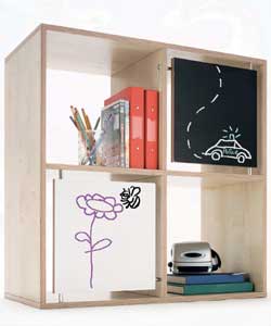 2 x 2 Tidy Unit with White and Black Board