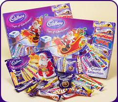 Christmas showstopper! Two Giant Selection Boxes packed with all your favourite Cadbury chocolate ba