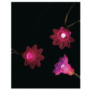 Unbranded 20 B/O Pink Jelly Flower Lights
