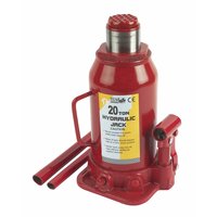 All-steel and cast iron construction with easy to use hydraulic jack. Supplied with handle and