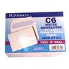 Ryman white C6 peel and seal envelopes. Pack of 200