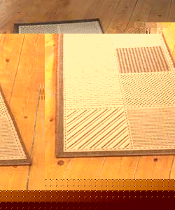 200 x 67cm Patio Black and Cream Runner