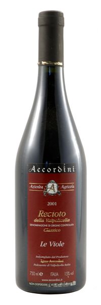 Unbranded 2001 Recioto della Valpolicella La Viole - Classico Superiore - Accordini Igino