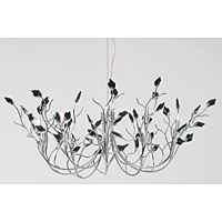 Unbranded 2010 10 - 10 Light Black Crystal Pendant Light