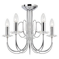 Polished chrome fitting with crystal decoration. Particularly suitable for low ceilings. Height - 37