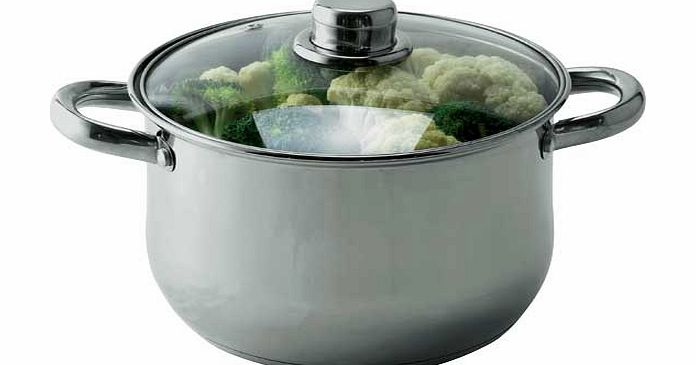 Unbranded 20cm Stainless Steel Casserole Pot