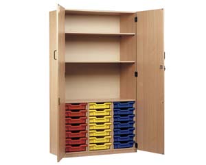 Unbranded 21 tray storage cupboard full doors