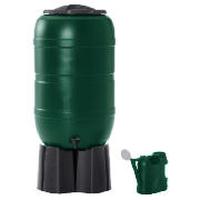 Unbranded 210l Plastic Water Butt with stand, connector  