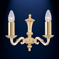 Classical solid brass wall fitting with concave hexagonal columns. Height - 22cm Diameter - 28cmProj