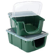 Unbranded 21L under sink storage crates, 2 pack