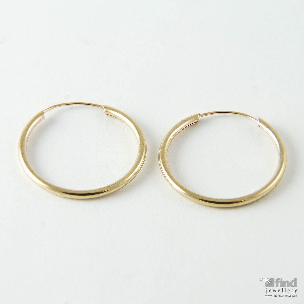 Unbranded 21mm 9ct Yellow Gold Sleeper Hoop Earrings
