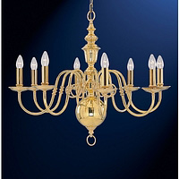 Unbranded 222 8PB - 8 Light Polished Brass Hanging Light