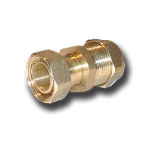 - 22mm X 3/4``  Straight  Compression Tap  Connector + Washer  - Mechanical joint  no flame or heat 