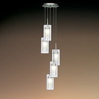 Unbranded 2305 5 - 5 Light Double Glass Pendant Light