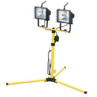 230V 2 x 500W Halogen Lamps on Telescopic Stand