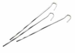 Unbranded 23CM WIRE STEEL TENT PEGS 10 PACK