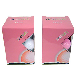 24 GOLF GIRL Titanium Golf Balls - White or PINK