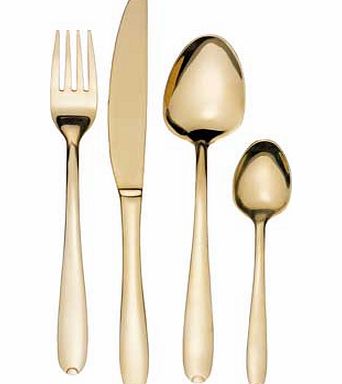 Unbranded 24 Piece Glamour Gold Plated Stainless Steel
