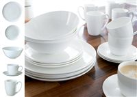OVER 65% OFF. Coupe shaped dinner set comprises 4 each of: dinner plates 27cm (10½&quote;)