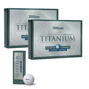 24 Wilson Titanium Golf Balls - New - White