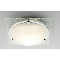 Unbranded 2418CC - Chrome and Glass Flush Light