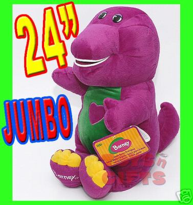 This giant Barney plush is supersized for lots of fun!