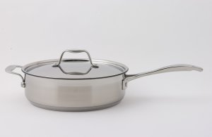 24cm Stainless Steel Saute Pan and Lid