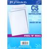 Ryman white C5 peel and seal envelopes. Pack of 25