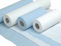 254mm blue hygiene wiper rolls with 135 sheets