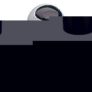 Unbranded 25L Bullet bin with easy flip lid black and silver