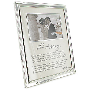 Unbranded 25th Silver Wedding Anniversary Verse Photo Frame