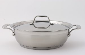 26 cm Stainless Steel Chefs Pan and Lid - 2