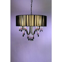 This is a very classy and modern chandelier with black and red crystals. Height - 49cm Diameter - 57