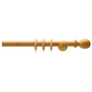 Unbranded 28mm Wood Curtain Pole, Antique Pine Effect 180cm