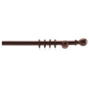Unbranded 28mm Wood Curtain Pole, Walnut Effect 180cm