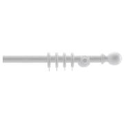 Unbranded 28mm Wood Curtain Pole, White 180cm