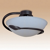 Unbranded 2902BR - Large Rustic Brown Semi Flush Light